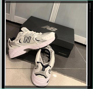 New Balance 530 Talla 40.5 Blanco Plata Marino