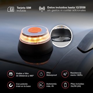 Baliza LED magnética para coche