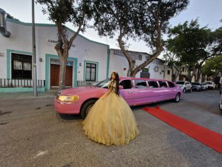 Limusina Rosa Aleyoly para Eventos