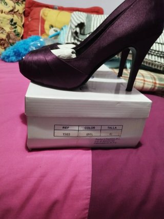 Zapatos de tacón Rosa Azul morados