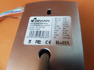 Control Acceso Nivian RFID + PIN IP68 Metálico