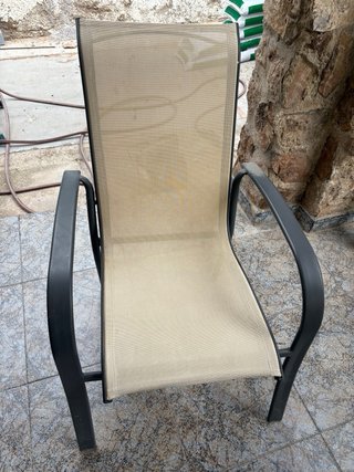 Mesa de jardín cristal y metal