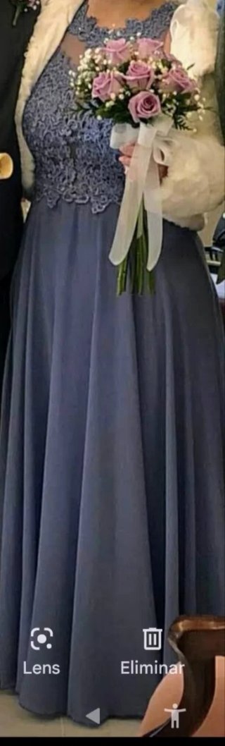 Vestido de fiesta color labanda
