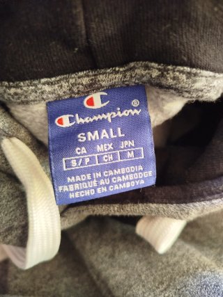 Sudadera Champion Gris, negra y blanca