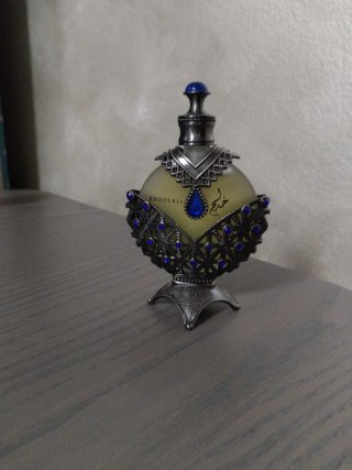 Perfume Khadlaj Árabe Azul y Plateado