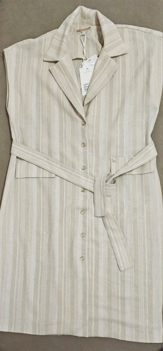 Abito Kocca donna tg XL righe beige