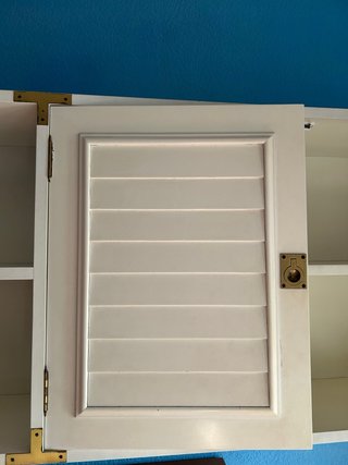 Mueble Estantería con Armario Blanco