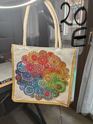 Bolsa de tela con diseño de mandala
