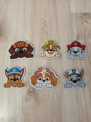 Avión Patrulla Canina + 4 Figuras + 4 Parches.
