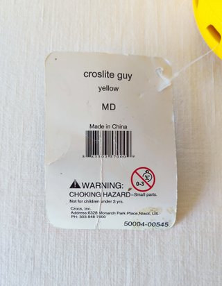 Raro Croslite Guy mascotte Crocs, 13 cm, nuovo
