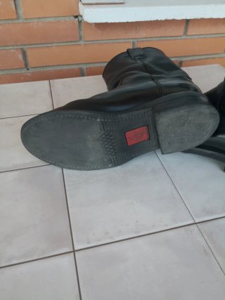 Botas de cuero hombre Sandra negras