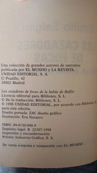 Emilio Salgari, Los cazadores de focas de la bahía