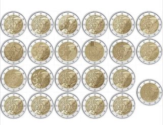 23 monedas 2€ Erasmus 2022