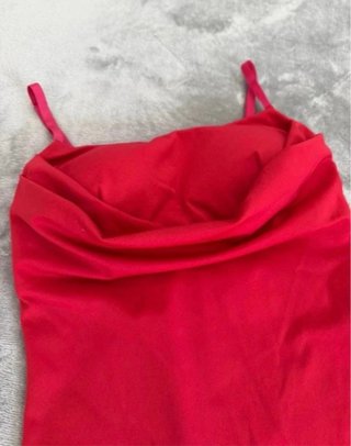 Vestido corto tirantes verano rojo
