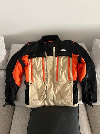 Traje KTM Moto Negro Naranja Beige Talla M