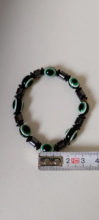 Pulsera Ojo Turco Elástica Verde