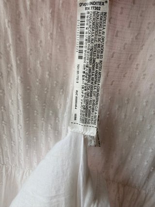 Vestido Zara Bordado Floral Boho Talla S