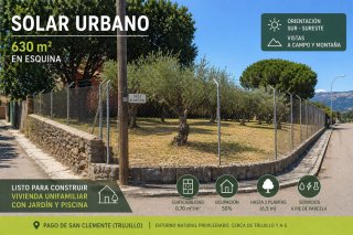 Solar urbano 630 m² en esquina Trujillo