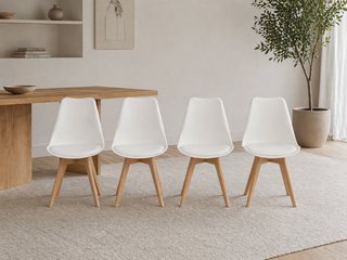 LIQUIDACION!! Nuevo pack de 4 sillas blancas!!