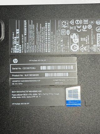 HP ProDesk 400 G6 SFF i5 / 16GB / 512GB