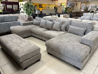 Sofá Rinconera en forma de u gris/beis