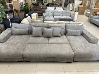 Sofá Rinconera en forma de u gris/beis