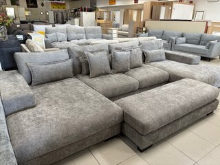 Sofá Rinconera en forma de u gris/beis