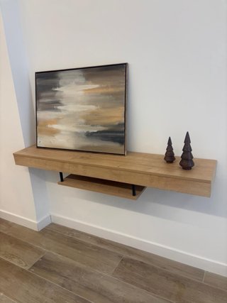 Mueble TV flotante madera 150 cm estilo nórdico mo