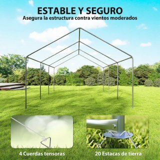 Carpa Fiesta Jardín 4x6m con Paredes