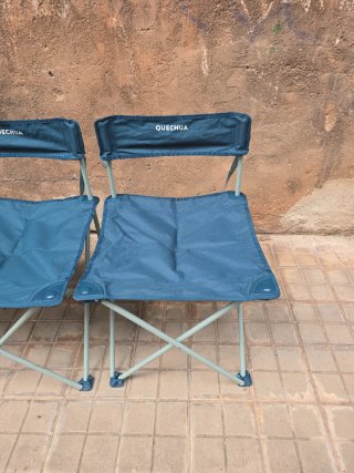 3 Sillas Camping Quechua Plegables