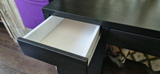 Escritorio MICKE negro-marrón 105x50 cm de Ikea