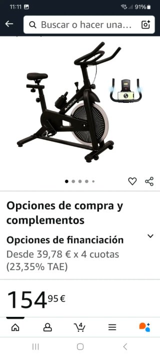 Bicicleta Spinning Negra