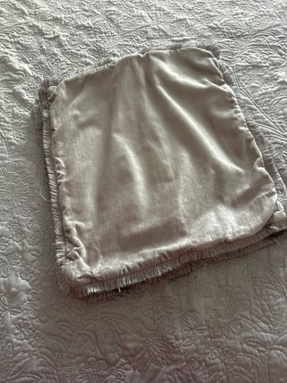 Colcha Zara Home Gris/Blanco
