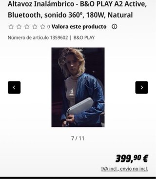 Altavoz Portátil B&O Beoplay A2 Bluetooth