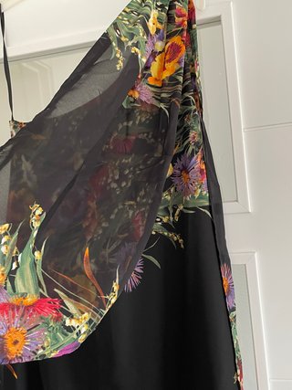 Vestido ceremonia/evento largo flores T 38