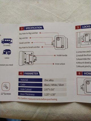Cerradura para caravana nueva