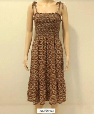 Vestido Boho Chic Estampado Floral Talla Única