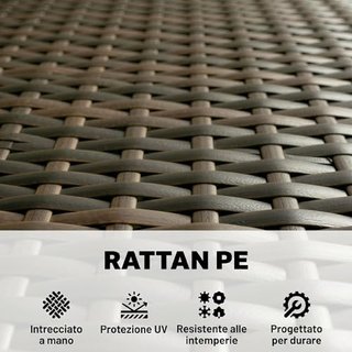 Set di Mobili da Giardino in Rattan 4 Pezzi, Salot