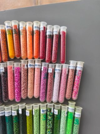 Cuentas Preciosa - Tubos de colores