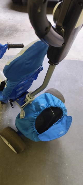 Triciclo per bambini blu e grigio