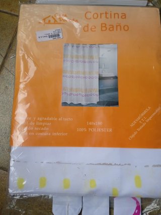 Cortina de Baño Casa Dorada Sin Estrenar
