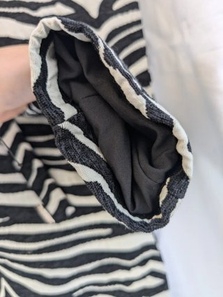 Cappotto Liu Jo Zebra Nero Bianco Tg 40