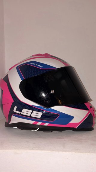 Casco LS2 Rosa y Blanco