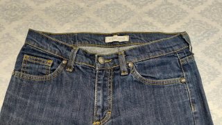 Jeans vita bassa blu