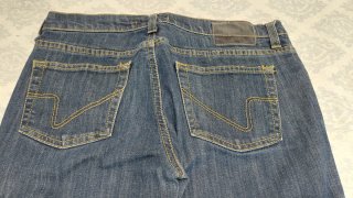 Jeans vita bassa blu