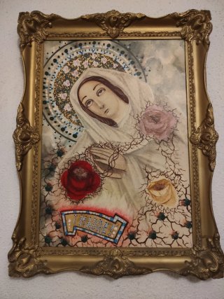 Cuadro religioso enmarcado 60x70