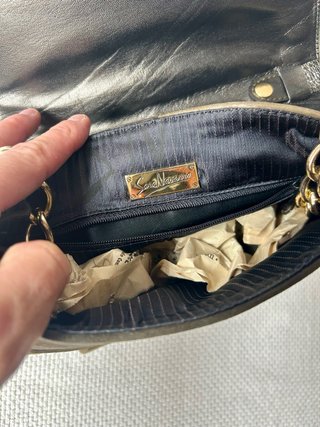 Bolso Sara Navarro Piel/Ante Marrón Cadena Dorada