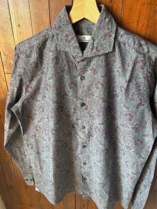 Camicia Blu Studio Uomo Fantasia Taglia M