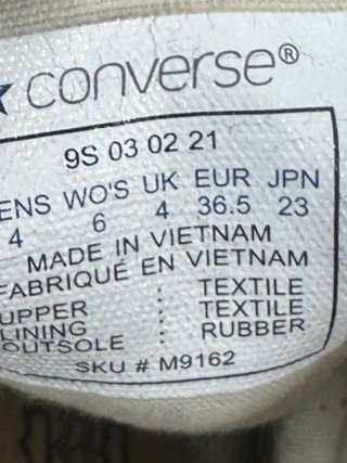 Converse Beige/Bianco Tg 36.5