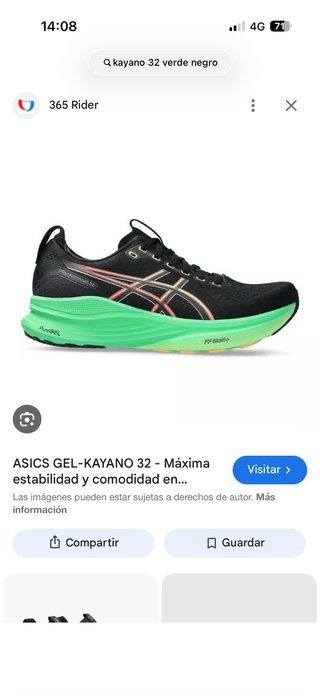 Asics Kayano 32 Negro Verde
